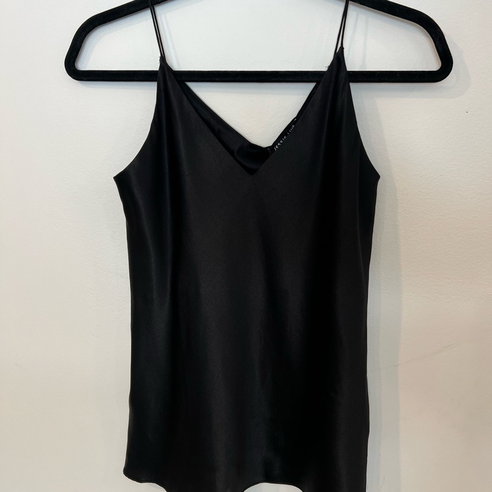 Black Women's Silk Camisole Top